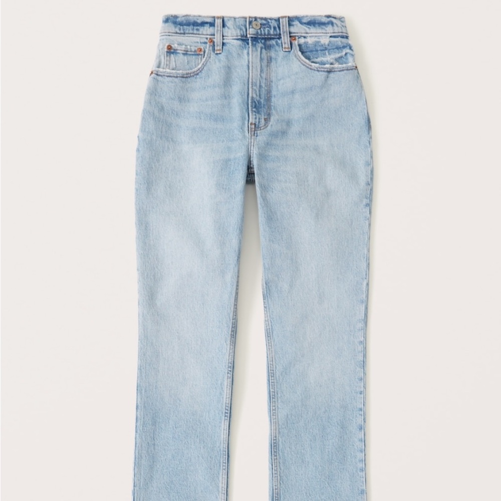 Abercrombie high rise straight jeans